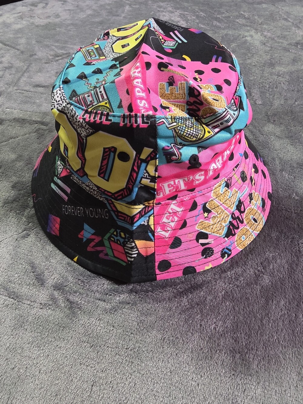 Vintage 80s Style Unisex Bucket Hat One Size – Retro Fashion Streetwear